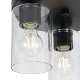 Cofield Collection 12 in. Three-Light Matte Black Transitional Flush Mount - 12 in x 12 in x 7.75 in