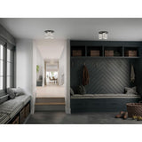 Cofield Collection 12 in. Three-Light Matte Black Transitional Flush Mount - 12 in x 12 in x 7.75 in