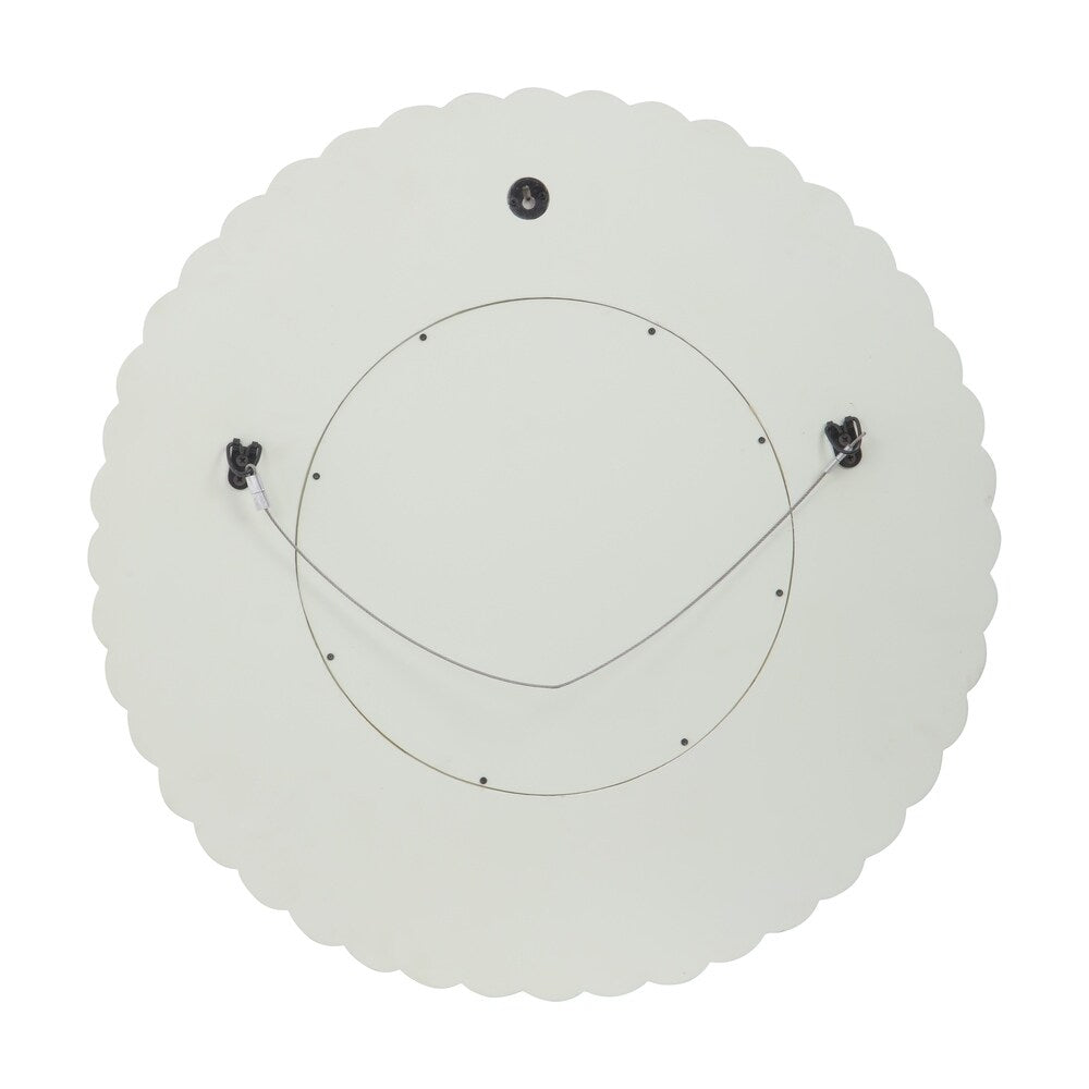 Colby Modern Round Mirror with Carved Frame by Christopher Knight Home - 23.50" W x 0.75" L x 23.50" H