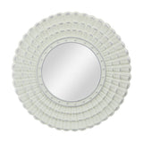 Colby Modern Round Mirror with Carved Frame by Christopher Knight Home - 23.50" W x 0.75" L x 23.50" H