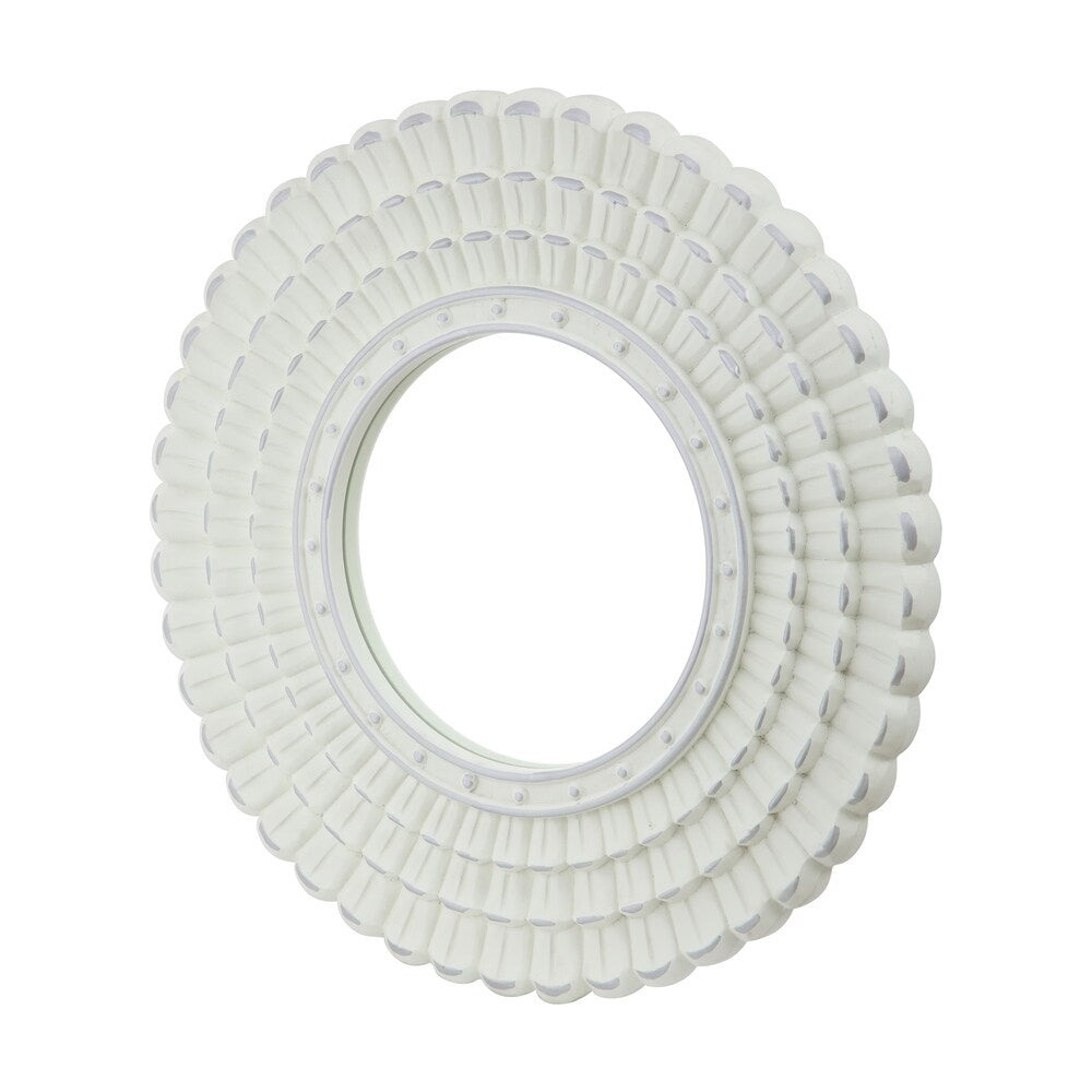 Colby Modern Round Mirror with Carved Frame by Christopher Knight Home - 23.50" W x 0.75" L x 23.50" H