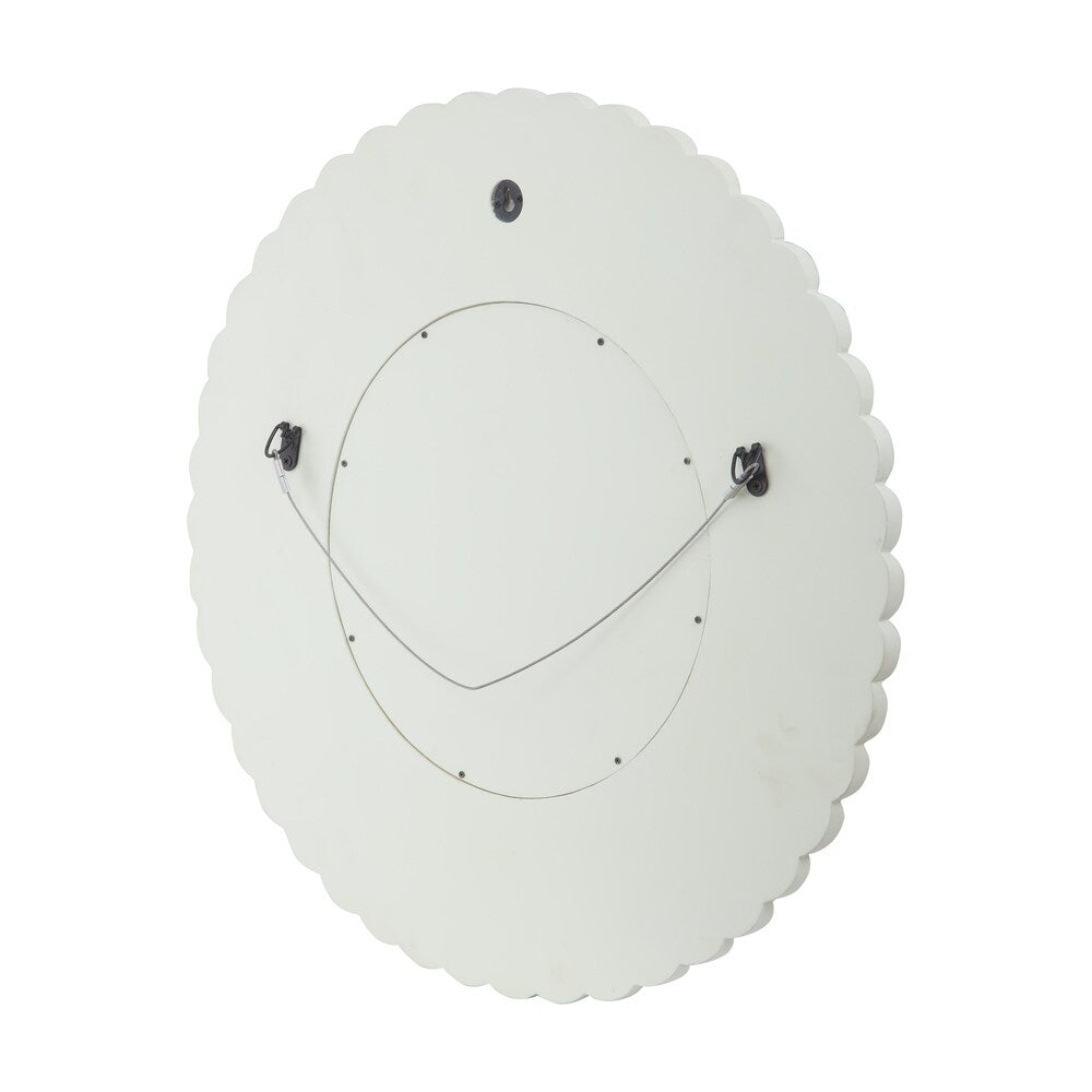 Colby Modern Round Mirror with Carved Frame by Christopher Knight Home - 23.50" W x 0.75" L x 23.50" H