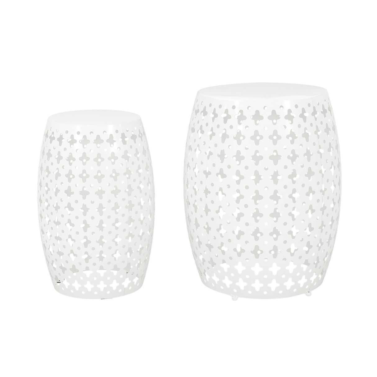 Colcord Outdoor Outdoor Metal Side Tables (Set of 2) by Christopher Knight Home