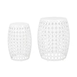 Colcord Outdoor Outdoor Metal Side Tables (Set of 2) by Christopher Knight Home
