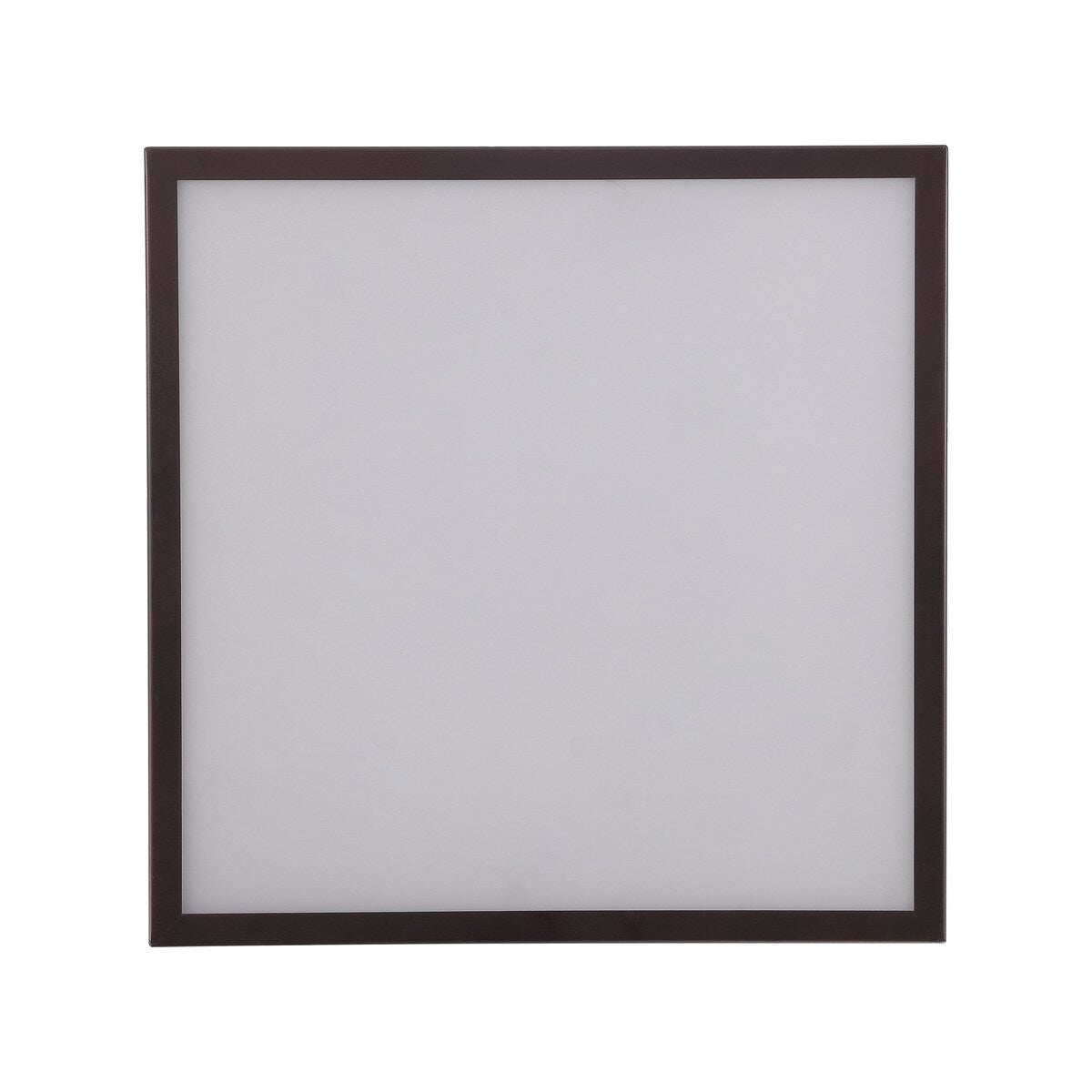 Cole 14.13" 2-Light Minimalist Industrial Square Linen Iron LED Flush Mount, Oil Rubbed Bronze/Beige, by JONATHAN Y