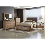 Cole Grey Oak 5-piece Bedroom Set with Metal Base Nightstand