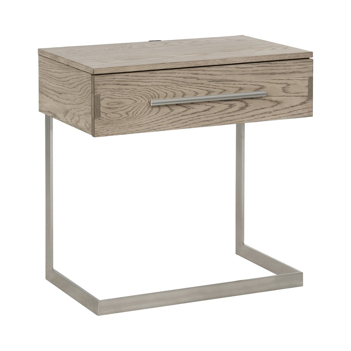Cole Grey Oak 5-piece Bedroom Set with Metal Base Nightstand