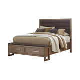 Cole Grey Oak 5-piece Bedroom Set with Metal Base Nightstand