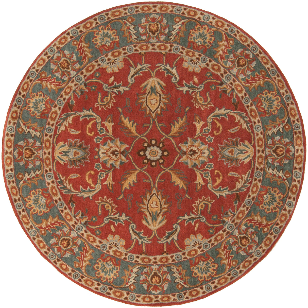 Artistic Weavers Coliseum Hand Tufted Traditional Border Wool Area Rug