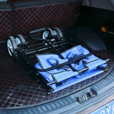 Folding Wagon Cart Collapsible Utility Camping Grocery Canvas Portable - 40.5"L X 21.26"D X 46.46"H