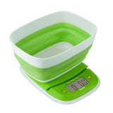 AWS Green Collapsible Countertop Digital Kitchen Scale
