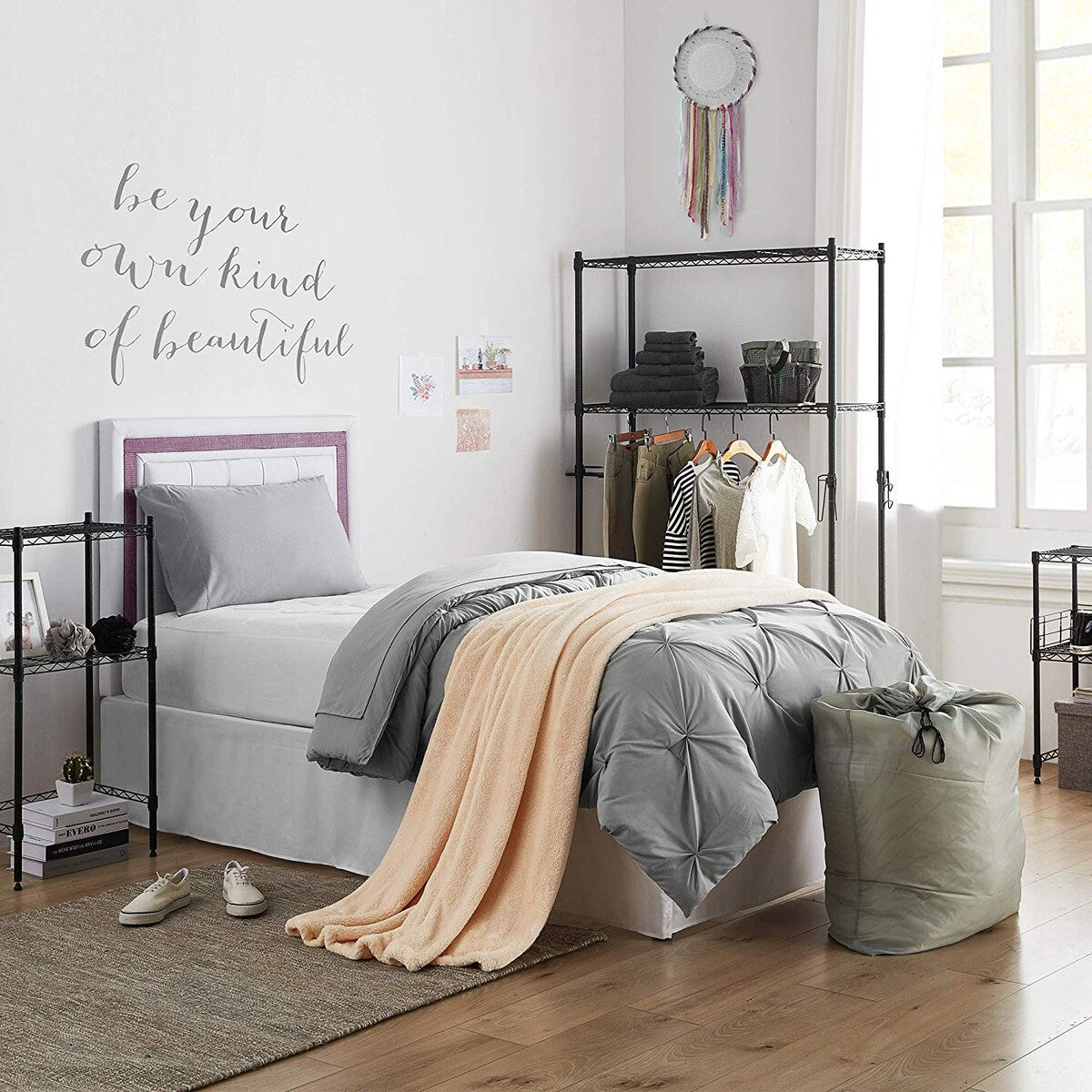 Porch & Den Harglow Alloy Pin Tuck Twin XL College Dorm Bedding Set