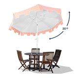 Collins 9 ft. Classic MidCentury Market Patio Umbrella with UV Protection, Auto-Tilt, Crank and Wind Vent, by JONATHAN Y