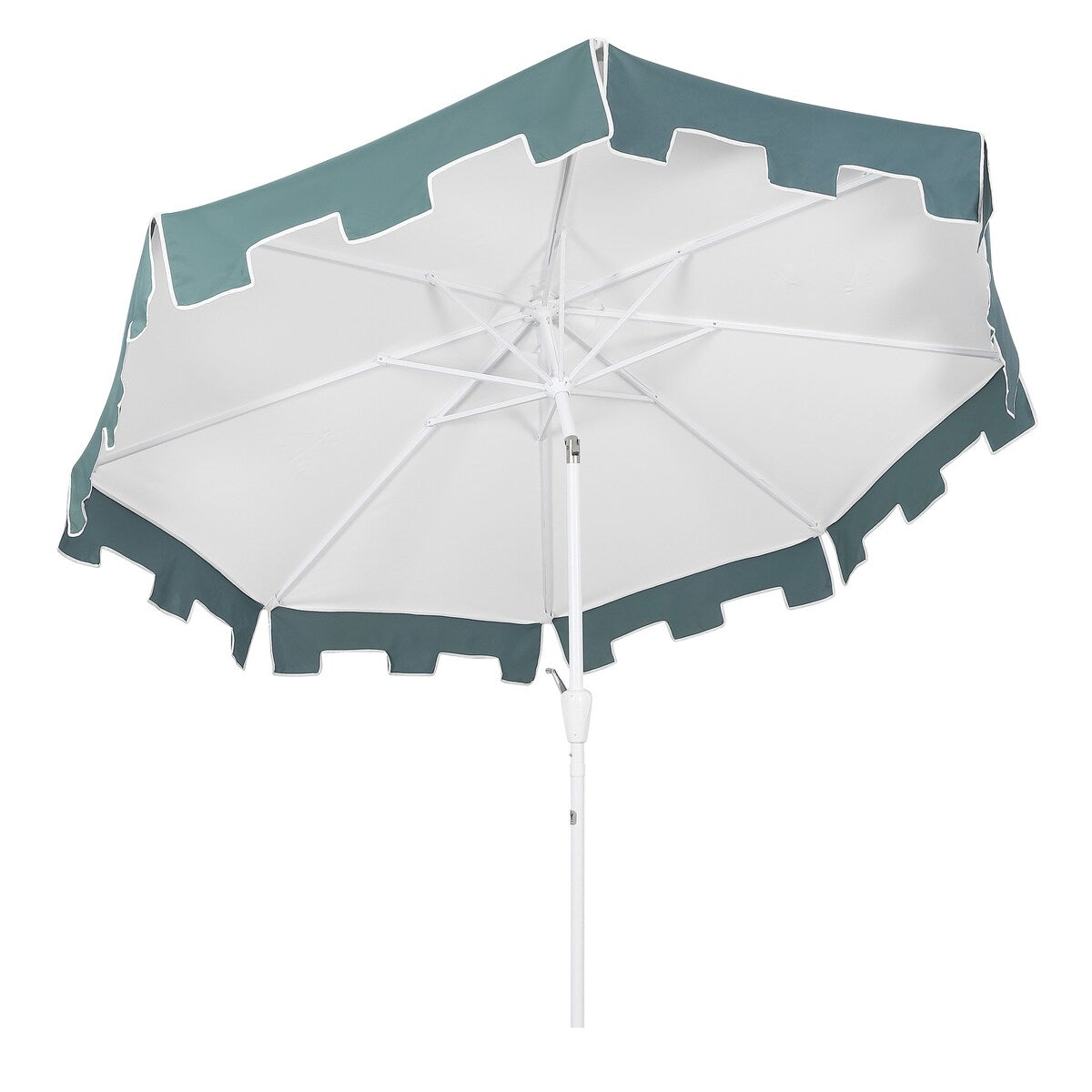 Collins 9 ft. Classic MidCentury Market Patio Umbrella with UV Protection, Auto-Tilt, Crank and Wind Vent, by JONATHAN Y