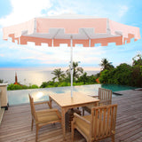 Collins 9 ft. Classic MidCentury Market Patio Umbrella with UV Protection, Auto-Tilt, Crank and Wind Vent, by JONATHAN Y
