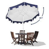Collins 9 ft. Classic MidCentury Market Patio Umbrella with UV Protection, Auto-Tilt, Crank and Wind Vent, by JONATHAN Y