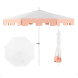 Collins 9 ft. Classic MidCentury Market Patio Umbrella with UV Protection, Auto-Tilt, Crank and Wind Vent, by JONATHAN Y