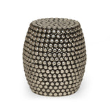 Collister Modern Handcrafted Textured Iron Accent Table by Christopher Knight Home