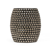 Collister Modern Handcrafted Textured Iron Accent Table by Christopher Knight Home