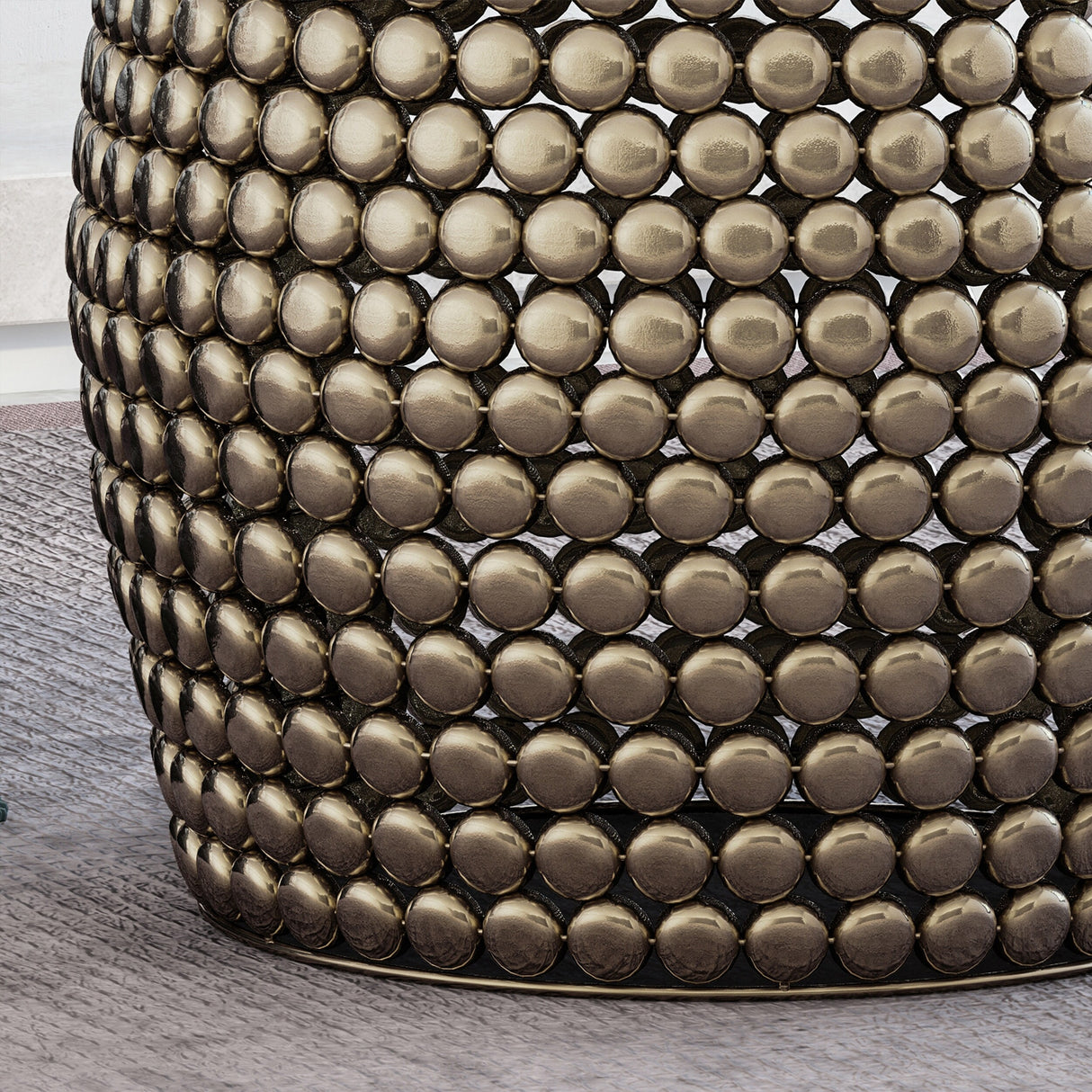 Collister Modern Handcrafted Textured Iron Accent Table by Christopher Knight Home