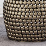 Collister Modern Handcrafted Textured Iron Accent Table by Christopher Knight Home