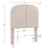 Collymore Natural Sherpa Fleece Headboard