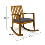Colmena Outdoor Acacia Wood Rocking Chair (Set of 2) by Christopher Knight Home