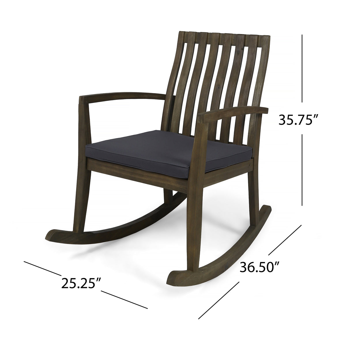 Colmena Outdoor Acacia Wood Rocking Chair (Set of 2) by Christopher Knight Home