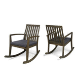 Colmena Outdoor Acacia Wood Rocking Chair (Set of 2) by Christopher Knight Home