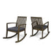 Colmena Outdoor Acacia Wood Rocking Chair (Set of 2) by Christopher Knight Home