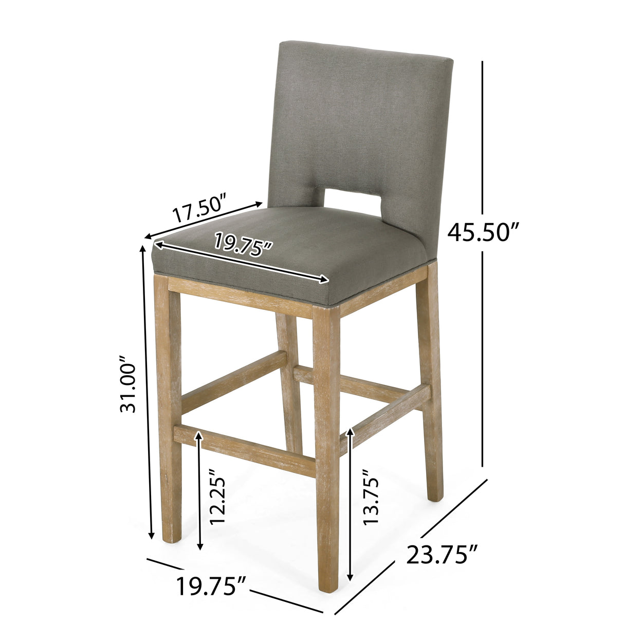 Coloma Fabric and Rubberwood 31 Inch Barstools (Set of 2) by Christopher Knight Home