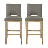 Coloma Fabric and Rubberwood 31 Inch Barstools (Set of 2) by Christopher Knight Home
