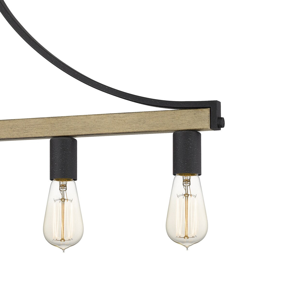 Colombes 5-Light Grey Ash Rustic Farmhouse Linear Chandelier