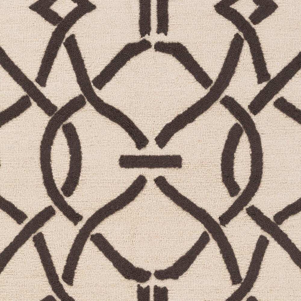 Colonial Home Cream Geometric Handmade Area Rug - 8' x 11'