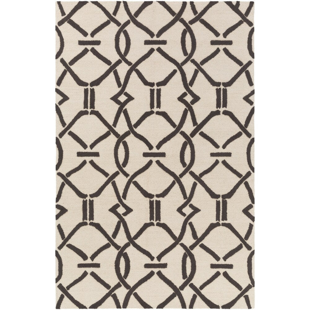 Colonial Home Cream Geometric Handmade Area Rug - 8' x 11'