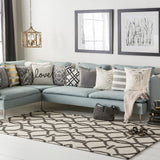 Colonial Home Cream Geometric Handmade Area Rug - 8' x 11'