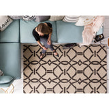 Colonial Home Cream Geometric Handmade Area Rug - 8' x 11'