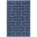 Colonial Home Navy Contemporary Geometric Handmade Area Rug - 8' x 11'