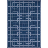 Colonial Home Navy Contemporary Geometric Handmade Area Rug - 8' x 11'
