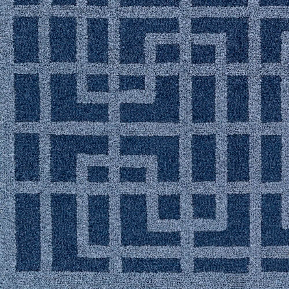 Colonial Home Navy Contemporary Geometric Handmade Area Rug - 8' x 11'