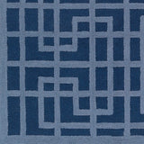 Colonial Home Navy Contemporary Geometric Handmade Area Rug - 8' x 11'
