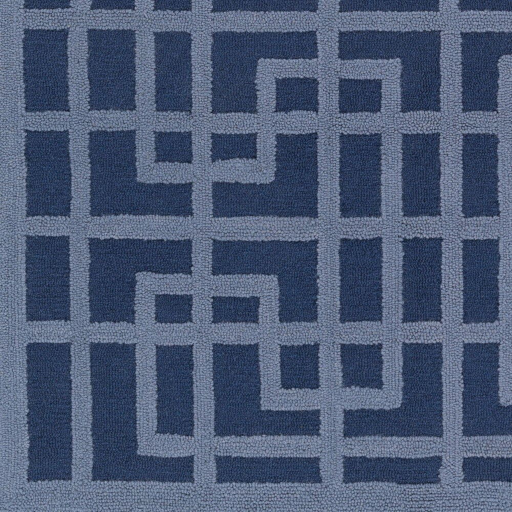 Colonial Home Navy Contemporary Geometric Handmade Area Rug - 8' x 11'
