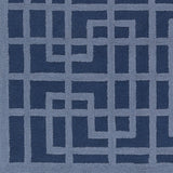 Colonial Home Navy Contemporary Geometric Handmade Area Rug - 8' x 11'