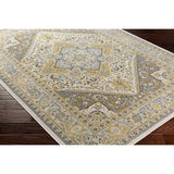 Colonial Home Tan Oriental Medallion Area Rug - 3'11" x 6'