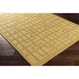 Colonial Home Yellow Contemporary Geometric Handmade Area Rug - 2' x 3'