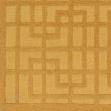 Colonial Home Yellow Contemporary Geometric Handmade Area Rug - 2' x 3'