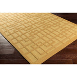 Colonial Home Yellow Contemporary Geometric Handmade Area Rug - 2' x 3'