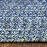 Colonial Mills Seaside Blue Tweed Braided Area Rug