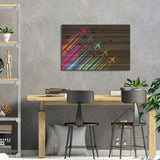 Color Trails Print On Wood by 08 Left - Multi-Color
