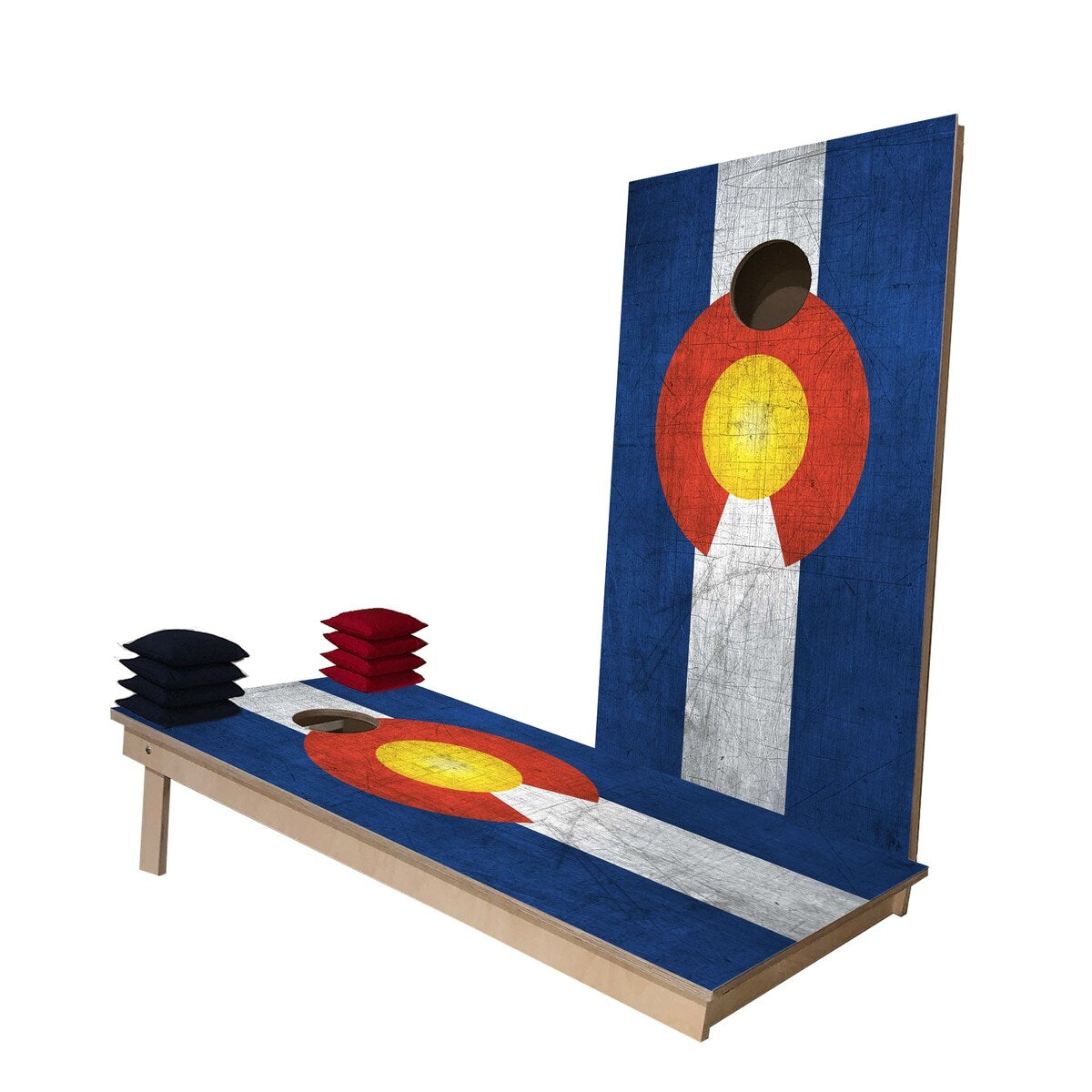 Colorado Flag Corn Hole Board Game Set
